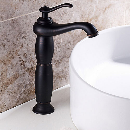 Wovier Vessel Faucet with Supply Hose,Single Handle Single Hole Bathroom Faucet W8256-7